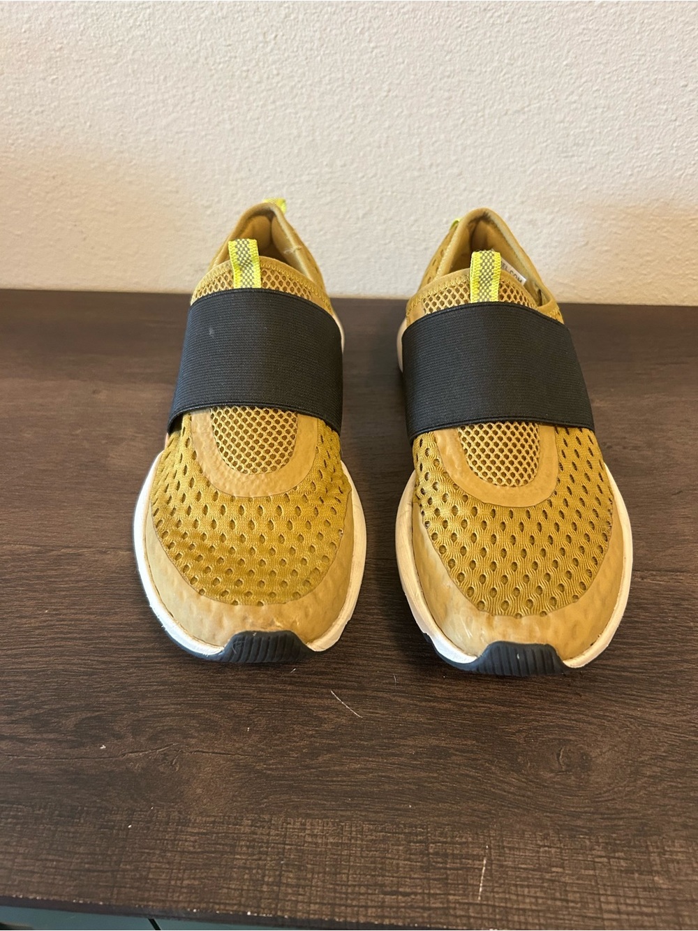 Sorel Yellow Slip-On Sneakers with Black Strap